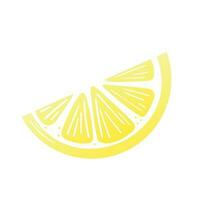Lemon slice vector clip art, flat illustration