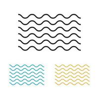 Round wave icon isolated vector illustration.