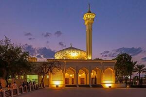 Picture of Al Farooq Mosque in Dubai during the sunset photo