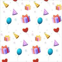 Birthday background, Vector seamless pattern