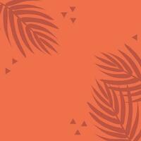 Beautiful background with tropical leaves vector