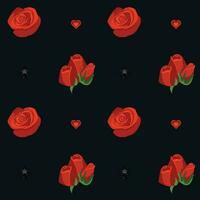 Seamless pattern with roses vector