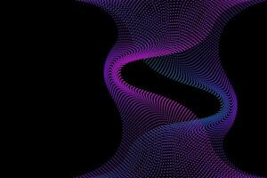 Abstract background from dots and lines intertwining, Fractal texture with gradient, cyber futuristic technology. Musical voice wave diaphragm vector