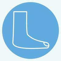 Icon Foot. related to Orthopedic symbol. blue eyes style. simple design editable. simple illustration vector