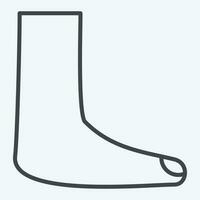 Icon Foot. related to Orthopedic symbol. line style. simple design editable. simple illustration vector