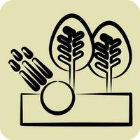 Icon Forest. related to Golf symbol. hand drawn style. simple design editable. simple illustration vector