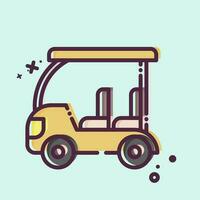 Icon Golf Cart. related to Golf symbol. MBE style. simple design editable. simple illustration vector