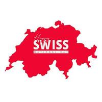 Switzerland 1st of August National Day. Banner Background Element Design, Swiss vector