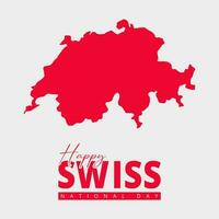 Suiza Primero de agosto nacional día. bandera antecedentes elemento diseño, suizo vector