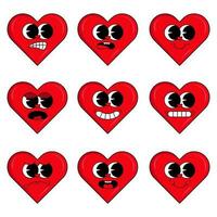 retro cartoon groovy character y2k style icon 90s, 80s stickers set vector