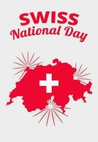 Switzerland 1st of August National Day. Banner Background Element Design, Swiss vector