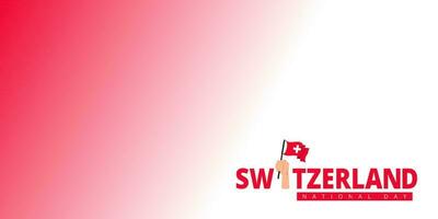 Switzerland 1st of August National Day. Banner Background Element Design, Swiss vector