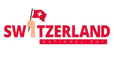 Switzerland 1st of August National Day. Banner Background Element Design, Swiss vector