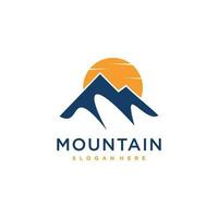 montaña logo vector diseño idea con moderno estilo