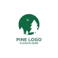 Pine logo vector design idea with creative style