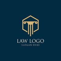 Lawyer logo vector design idea with creative style