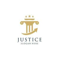 Lawyer logo vector design idea with creative style