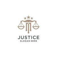 Lawyer logo vector with creative unique idea