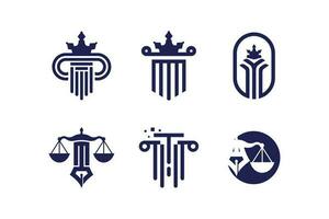 Set of lawyer logo vector with creative shape design