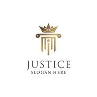 Law firm logo vector design with creative unique idea