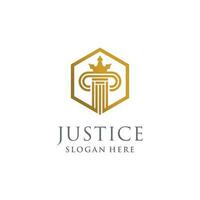 Justice logo vector design with creative modern unique idea  for business