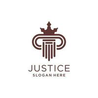 Law firm logo vector design with creative unique idea