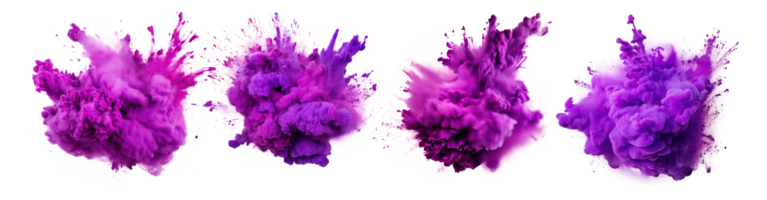 Purple holi paint color powder Illustration AI Generative png