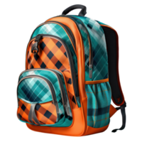 School backpack isolated Illustration AI Generative png