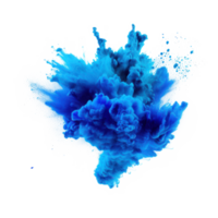 bleu Holi peindre Couleur poudre illustration ai génératif png