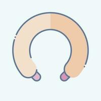 Icon Neck Pillow. related to Orthopedic symbol. doodle style. simple design editable. simple illustration vector