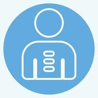 Icon Posture. related to Orthopedic symbol. blue eyes style. simple design editable. simple illustration vector