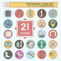 Icon Set Orthopedic. related to Health symbol. color mate style. simple design editable. simple illustration vector