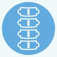 Icon Spine. related to Orthopedic symbol. blue eyes style. simple design editable. simple illustration vector
