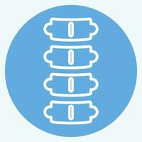 Icon Spine. related to Orthopedic symbol. blue eyes style. simple design editable. simple illustration vector