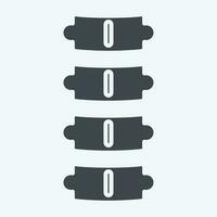 Icon Spine. related to Orthopedic symbol. glyph style. simple design editable. simple illustration vector