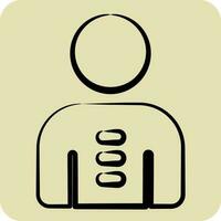 Icon Posture. related to Orthopedic symbol. hand drawn style. simple design editable. simple illustration vector