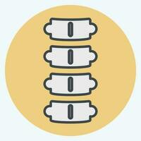 Icon Spine. related to Orthopedic symbol. color mate style. simple design editable. simple illustration vector