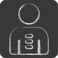 Icon Posture. related to Orthopedic symbol. chalk Style. simple design editable. simple illustration vector