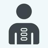 Icon Posture. related to Orthopedic symbol. glyph style. simple design editable. simple illustration vector