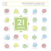 Icon Set Orthopedic. related to Health symbol. Color Spot Style. simple design editable. simple illustration vector