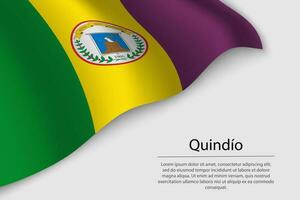 Waviing flag of Quindio vector