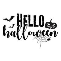 Hello Halloween, happy Halloween vector