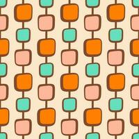 Mid century modern seamless pattern for tablecloth, oilcloth, bedclothes or other textile design. Sixties retro vintage wallpaper. vector