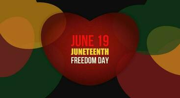 Juneteenth Freedom Day abstract vector illustration. Geometric background shape. Vector banner for ads, social media, card, poster. june 19