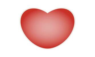Heart shape design with red gradient. For banner elements, posters, invitations, stickers vector