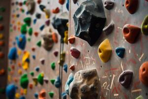 artificial climbing wall generative ai photo