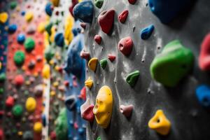 artificial climbing wall generative ai photo