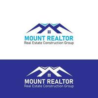 Mount realtor modern logo design template vector