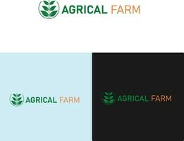 Agrical Farm Minimalist Logo Design Template vector