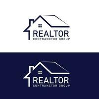 Realtor Contractor Group modern logo design template vector